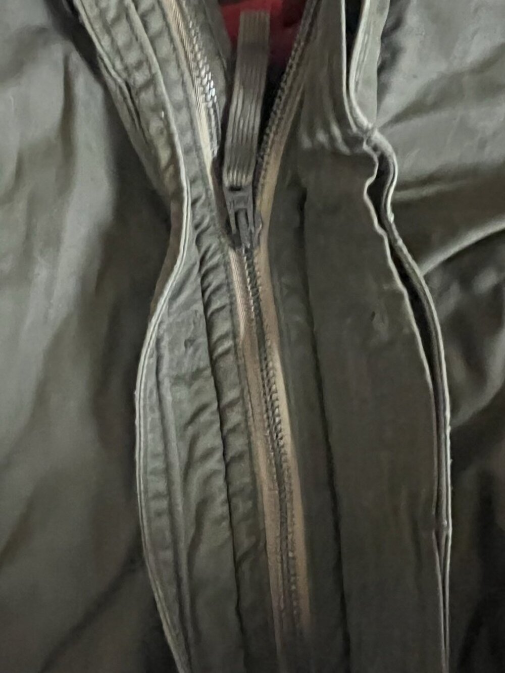 Abercrombie and Fitch SZ L Military Parka Jacket Lined Insulated Green Y2K WARM - Picture 4 of 12
